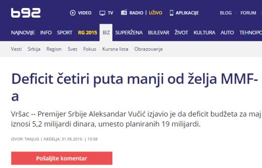 СНС ботови на делу – коментари са сајта Б92 поводом Вучићеве изјаве о „четвороструком смањењу дефицита“
