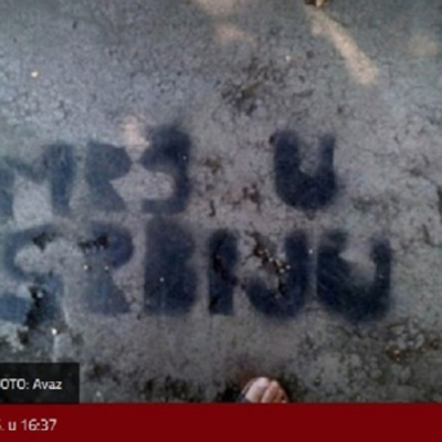 Бановићи: Графит „Мрш у Србију“ исписан испред продавнице чији је власник Србин