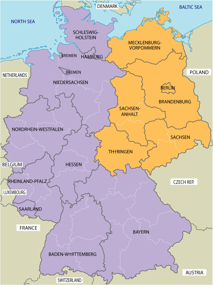mapa istocne nemacke Na današnji dan: Ujedinile se Istočna i Zapadna Nemačka | Hronika mapa istocne nemacke